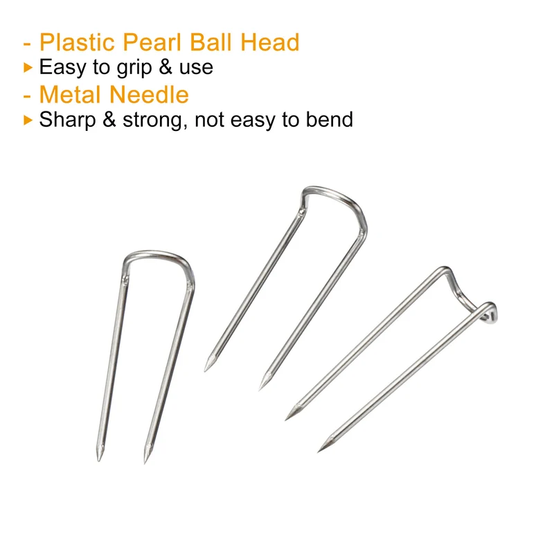 U-Pins, Steel Dressmaker Ornament Quilting Fork Pin for Craft Fabric Sewing