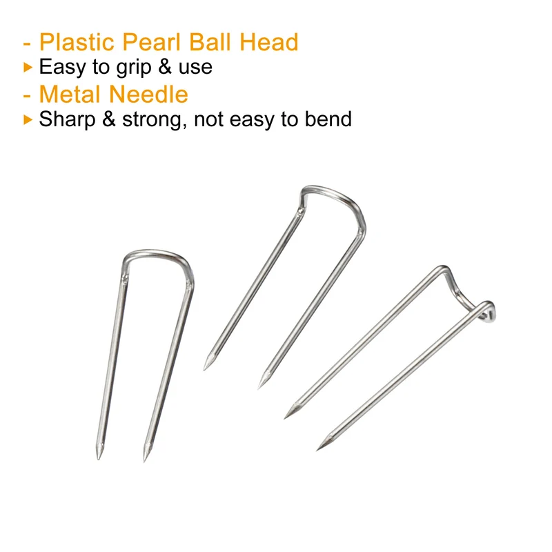 U-Pins, Steel Dressmaker Ornament Quilting Fork Pin for Craft Fabric Sewing