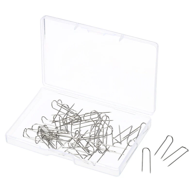 U-Pins, Steel Dressmaker Ornament Quilting Fork Pin for Craft Fabric Sewing