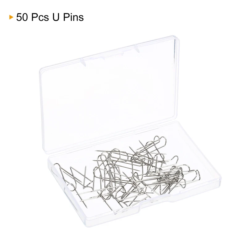 U-Pins, Steel Dressmaker Ornament Quilting Fork Pin for Craft Fabric Sewing