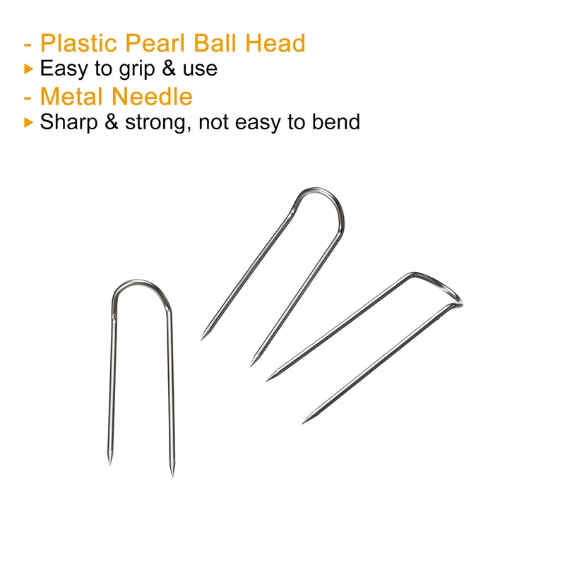 U-Pins, Steel Dressmaker Ornament Quilting Fork Pin for Craft Fabric Sewing