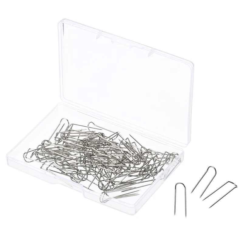 U-Pins, Steel Dressmaker Ornament Quilting Fork Pin for Craft Fabric Sewing