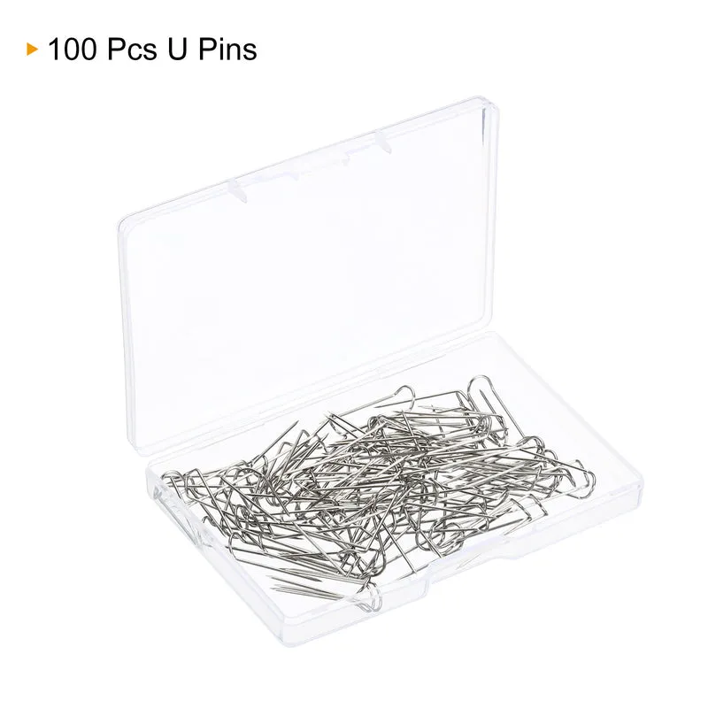 U-Pins, Steel Dressmaker Ornament Quilting Fork Pin for Craft Fabric Sewing