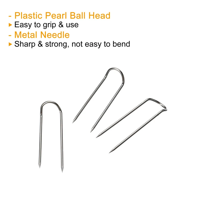 U-Pins, Steel Dressmaker Ornament Quilting Fork Pin for Craft Fabric Sewing
