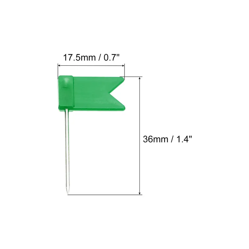 Flag Map Push Pins, Plastic Head Steel Point Travel Maps Tacks for Picture Hanging Home Office