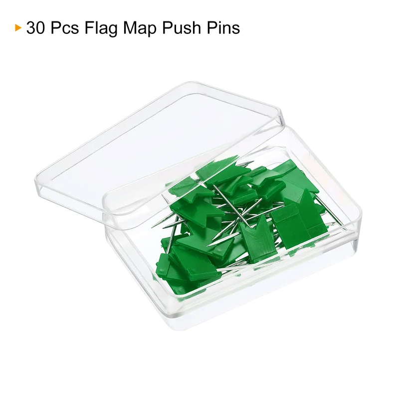 Flag Map Push Pins, Plastic Head Steel Point Travel Maps Tacks for Picture Hanging Home Office