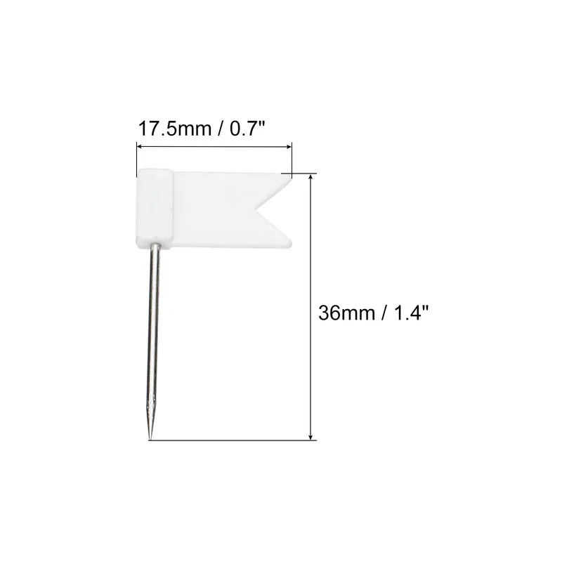 Flag Map Push Pins, Plastic Head Steel Point Travel Maps Tacks for Picture Hanging Home Office