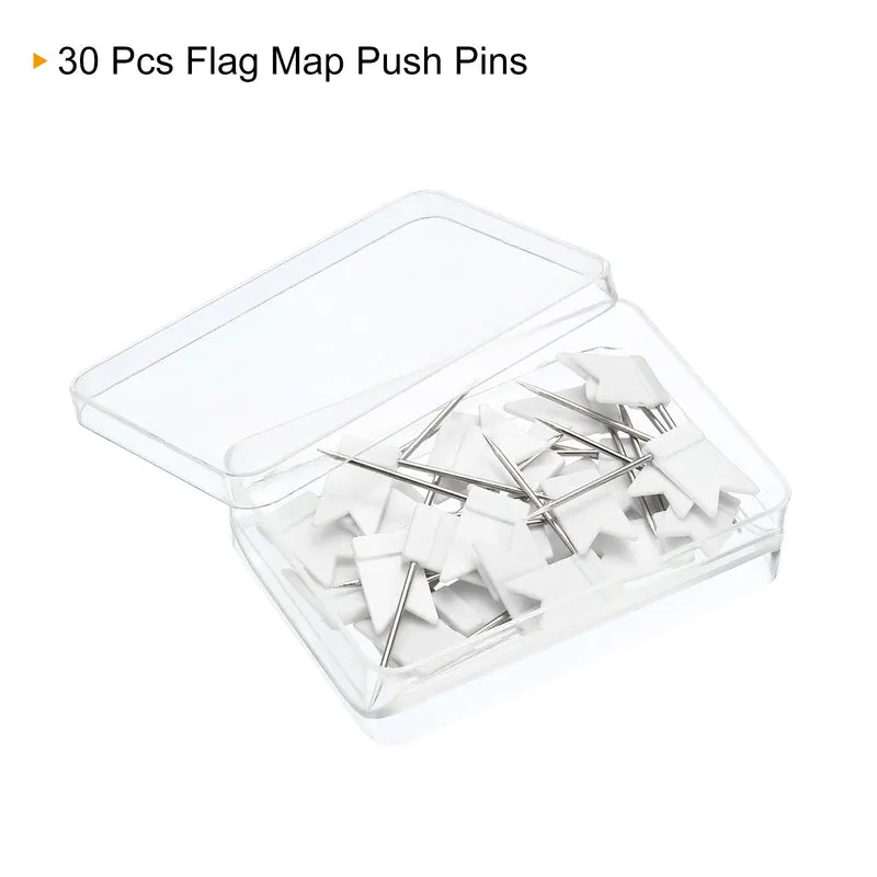 Flag Map Push Pins, Plastic Head Steel Point Travel Maps Tacks for Picture Hanging Home Office