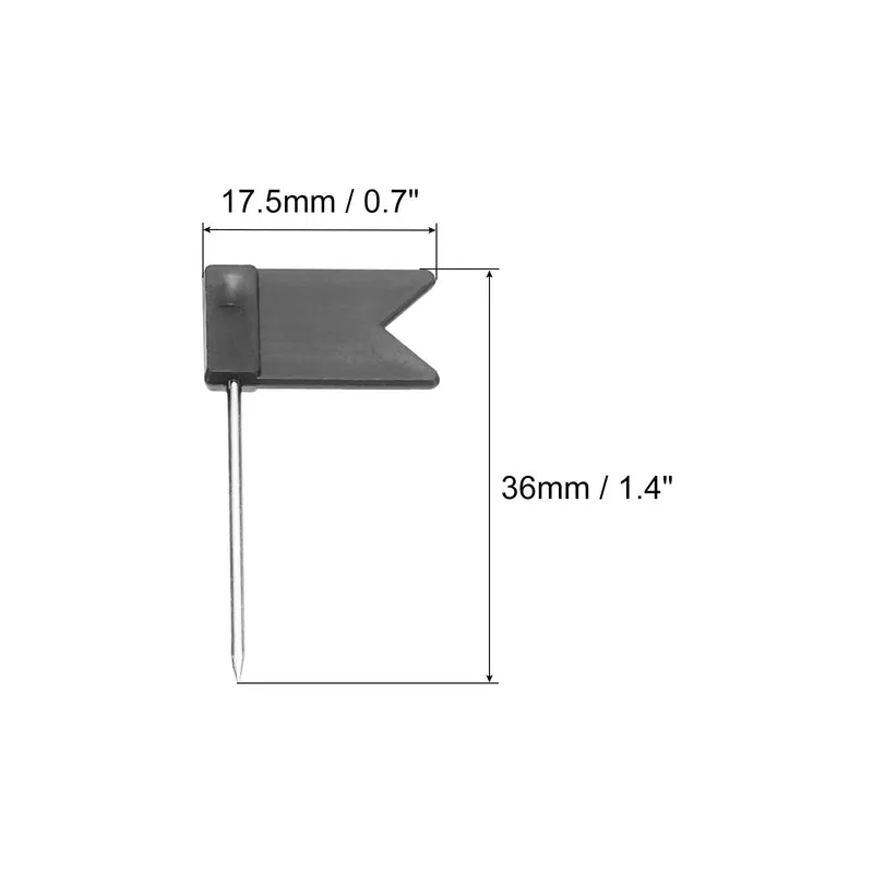 Flag Map Push Pins, Plastic Head Steel Point Travel Maps Tacks for Picture Hanging Home Office