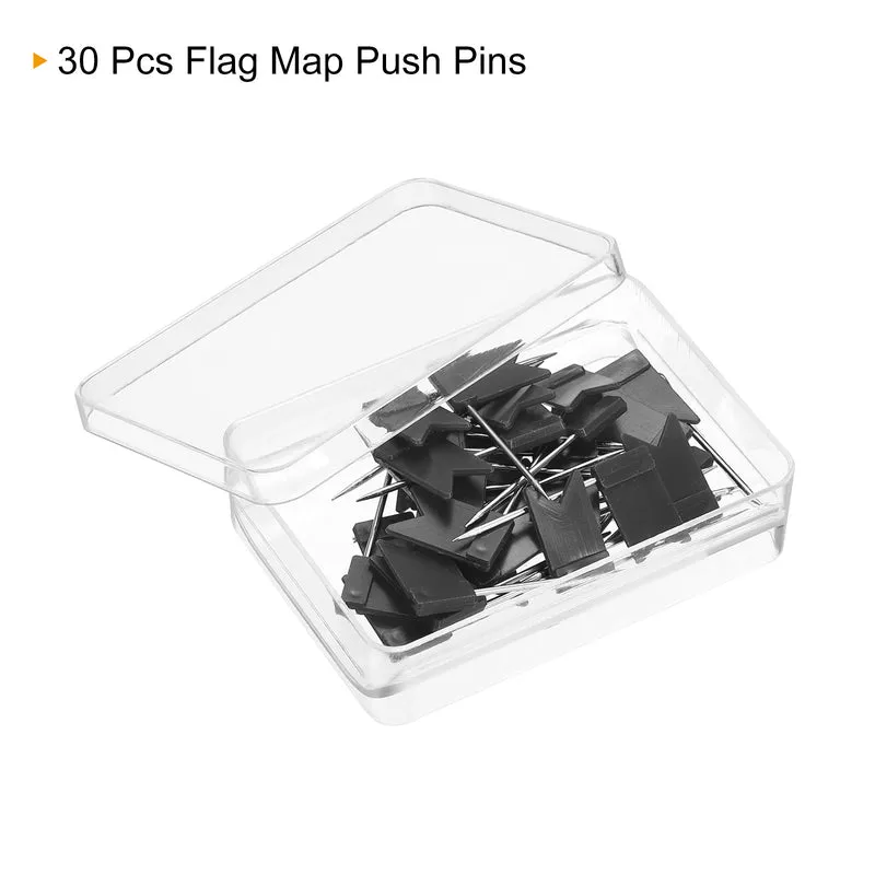 Flag Map Push Pins, Plastic Head Steel Point Travel Maps Tacks for Picture Hanging Home Office