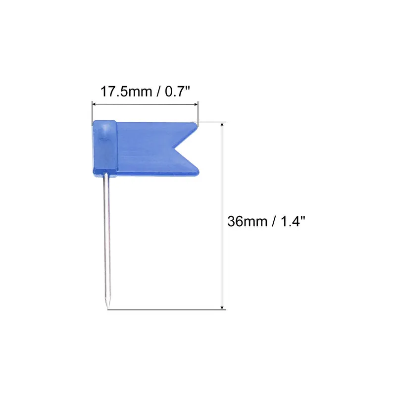 Flag Map Push Pins, Plastic Head Steel Point Travel Maps Tacks for Picture Hanging Home Office