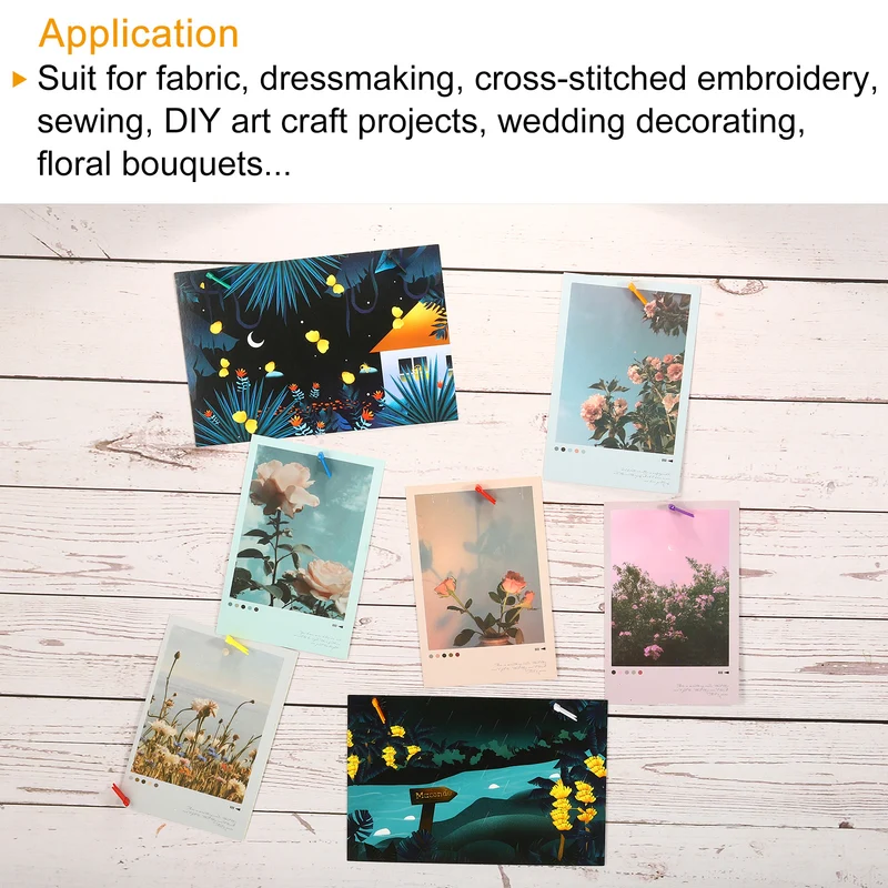 Flag Map Push Pins, Plastic Head Steel Point Travel Maps Tacks for Picture Hanging Home Office