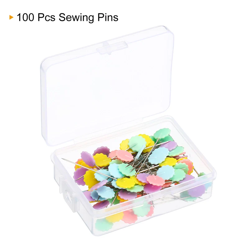 Sewing Pins, Flat Button Head Straight Quilting Pin for Dressmaker Decorations
