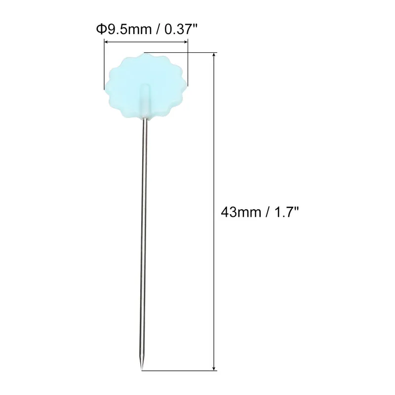 Sewing Pins, Flat Button Head Straight Quilting Pin for Dressmaker Decorations
