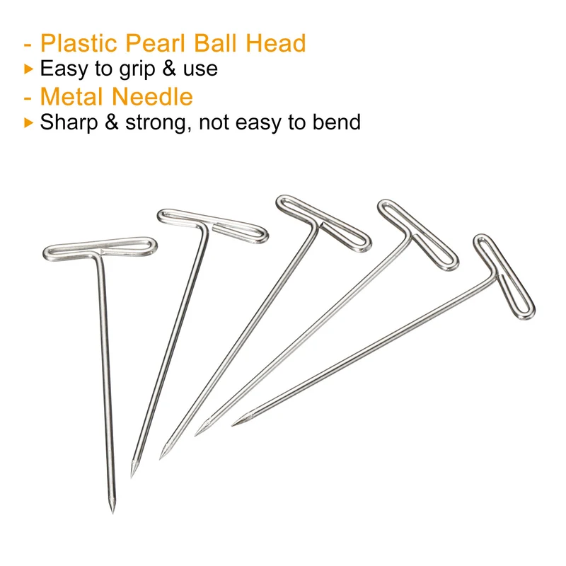 T-Pins, Stainless Steel Blocking Pin Needles for Modelling Crafts