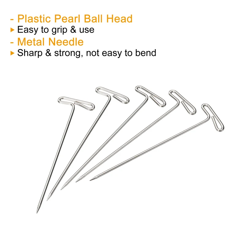 T-Pins, Stainless Steel Blocking Pin Needles for Modelling Crafts