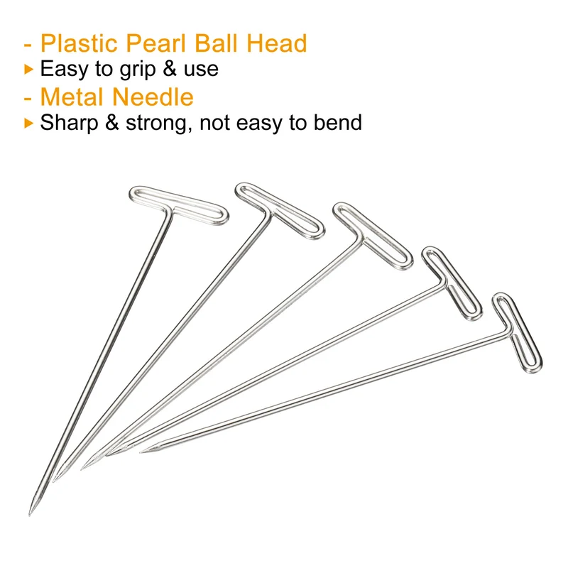 T-Pins, Stainless Steel Blocking Pin Needles for Modelling Crafts