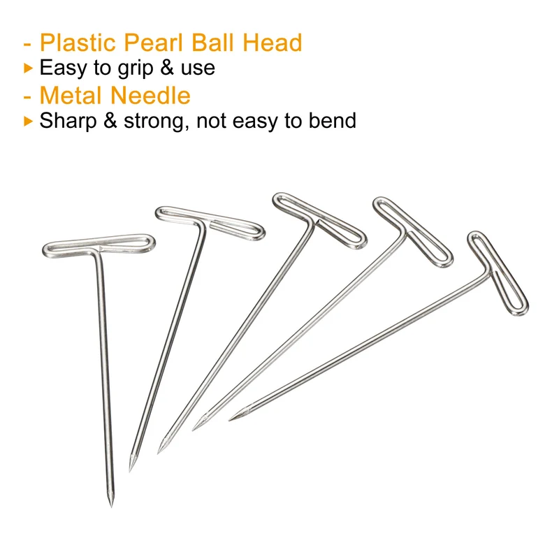 T-Pins, Stainless Steel Blocking Pin Needles for Modelling Crafts