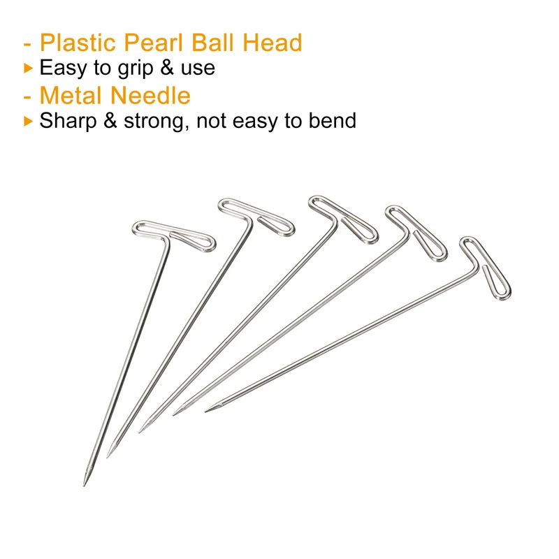 T-Pins, Stainless Steel Blocking Pin Needles for Modelling Crafts