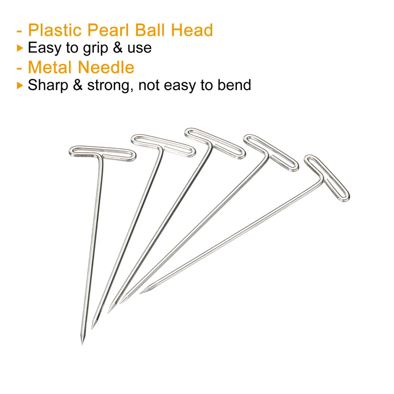 T-Pins, Stainless Steel Blocking Pin Needles for Modelling Crafts