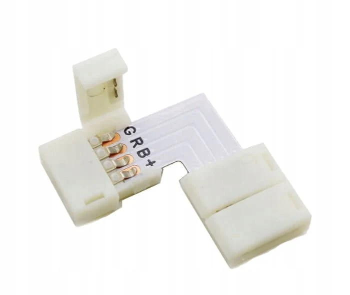 10-mm-Eckverbinder für LED-Bänder.