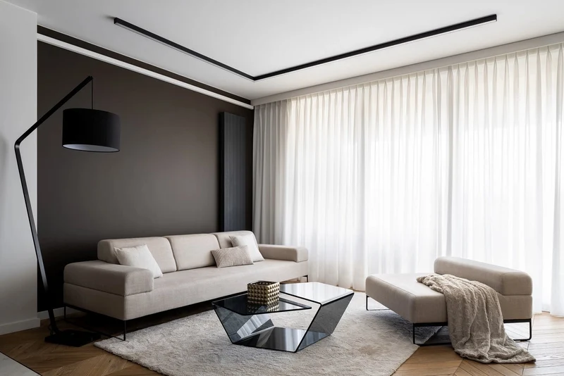 Zweigleisige PVC-Deckenschiene 150 cm