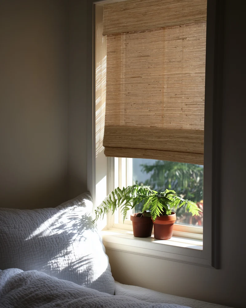 Mia Jute Motorized Woven Shade - Sand