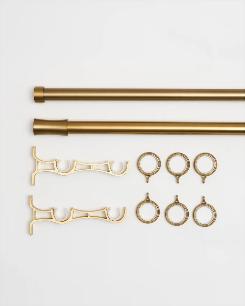 Silent Glide Roman Bronze Double Curtain Rod