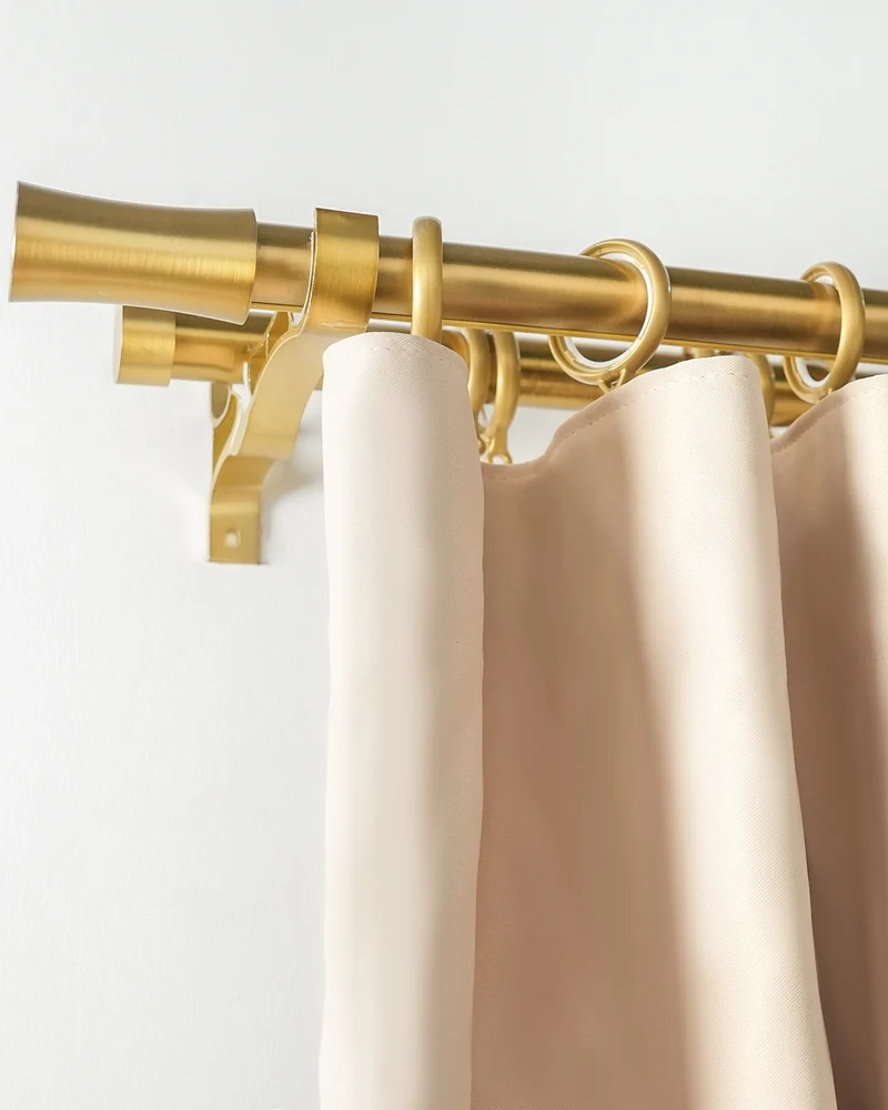 Silent Glide Roman Bronze Double Curtain Rod