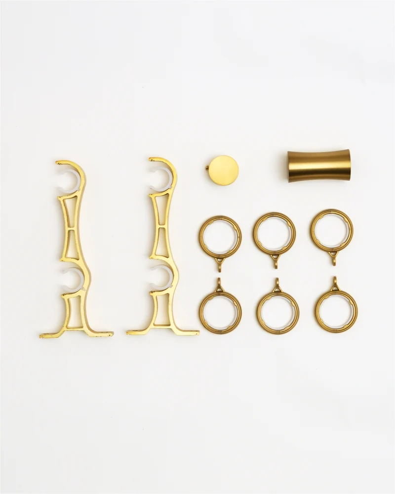 Silent Glide Roman Bronze Double Curtain Rod
