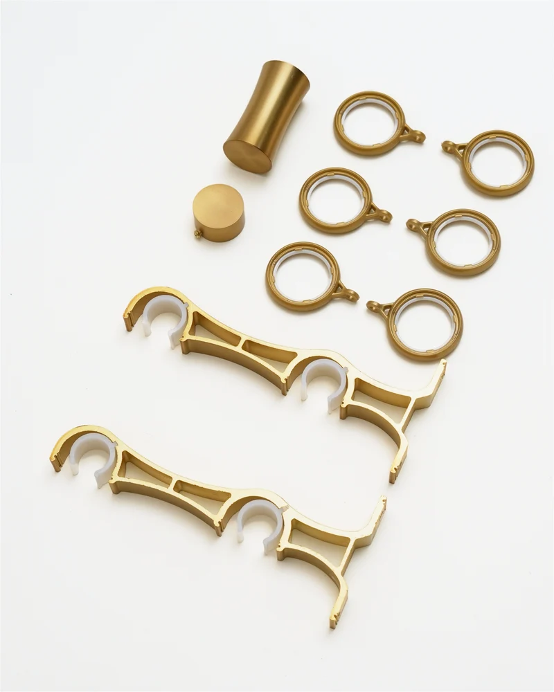 Silent Glide Roman Bronze Double Curtain Rod