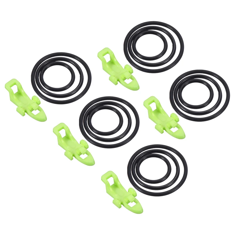 Fishing Hook Keeper, Plastic Fish Lure Bait Holder Accessories with Rubber Rings for Fishing Rod Poles