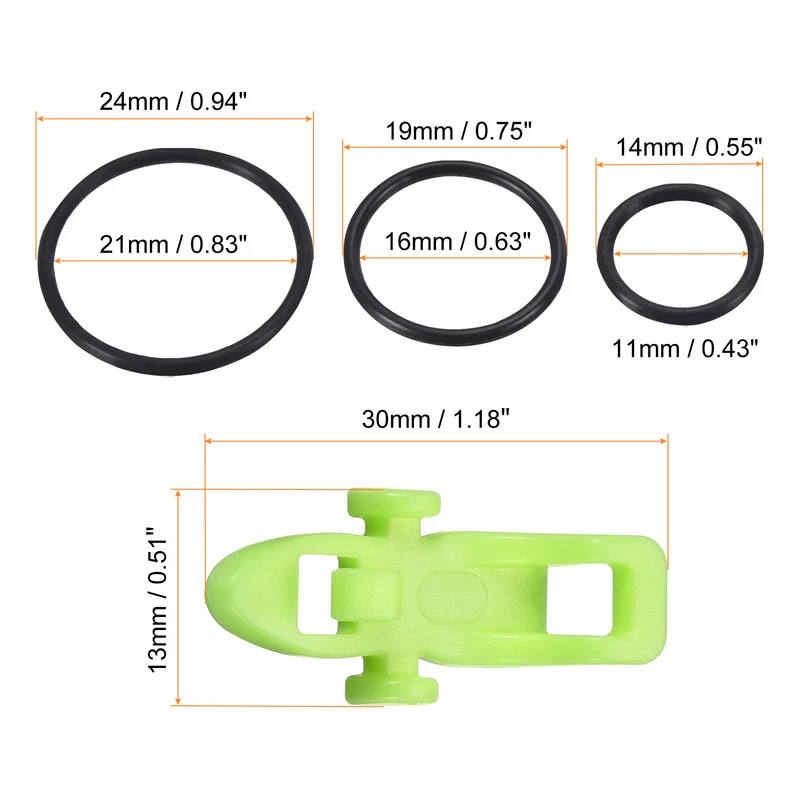 Fishing Hook Keeper, Plastic Fish Lure Bait Holder Accessories with Rubber Rings for Fishing Rod Poles