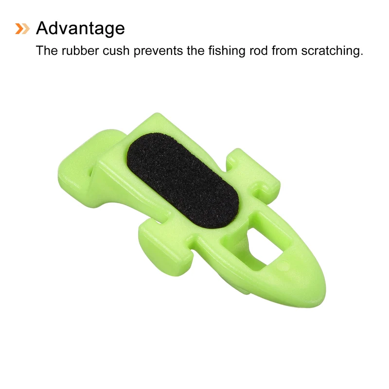 Fishing Hook Keeper, Plastic Fish Lure Bait Holder Accessories with Rubber Rings for Fishing Rod Poles