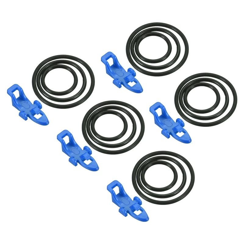 Fishing Hook Keeper, Plastic Fish Lure Bait Holder Accessories with Rubber Rings for Fishing Rod Poles