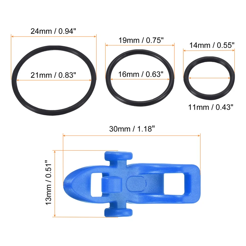 Fishing Hook Keeper, Plastic Fish Lure Bait Holder Accessories with Rubber Rings for Fishing Rod Poles