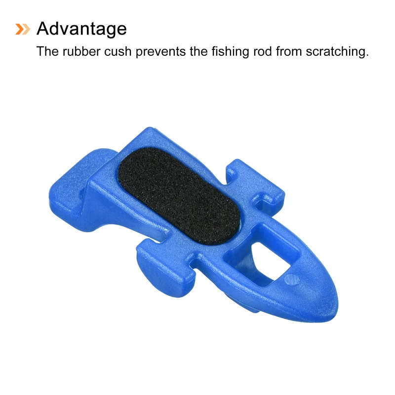 Fishing Hook Keeper, Plastic Fish Lure Bait Holder Accessories with Rubber Rings for Fishing Rod Poles