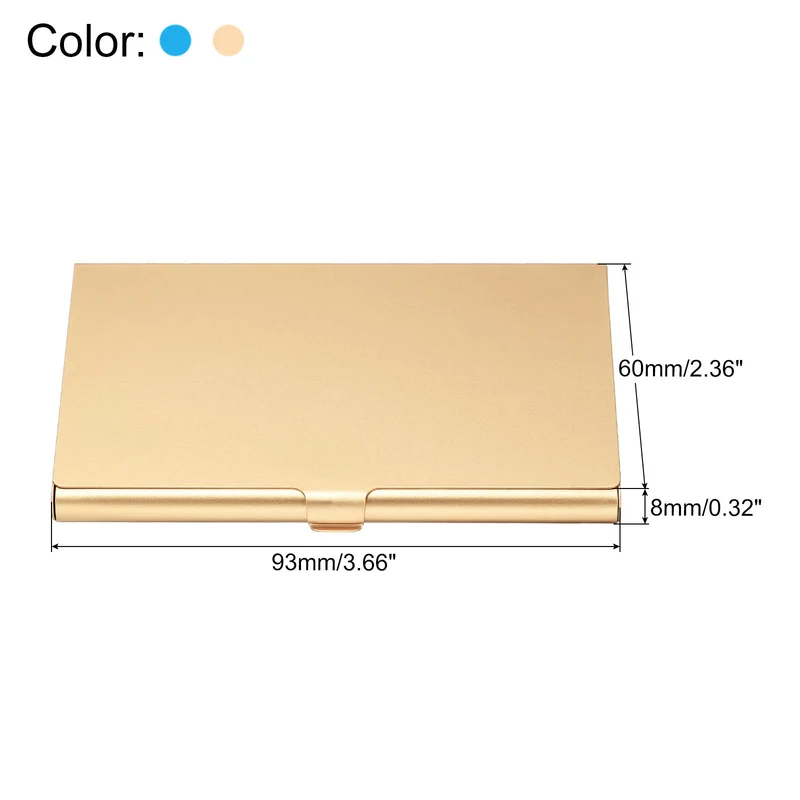 Business Card Holder, Aluminum Alloy Flip Cover Slim Name Cards Case, for Women Men