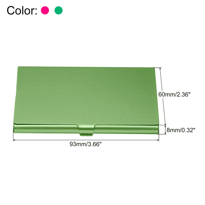 Business Card Holder, Aluminum Alloy Flip Cover Slim Name Cards Case, for Women Men
