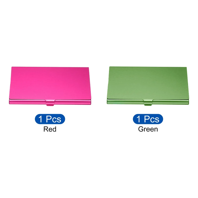 Business Card Holder, Aluminum Alloy Flip Cover Slim Name Cards Case, for Women Men