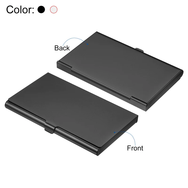 Business Card Holder, Aluminum Alloy Flip Cover Slim Name Cards Case, for Women Men