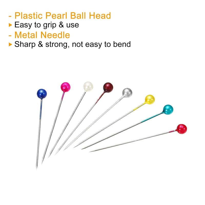 Pearlized Sewing Pins Set Stainless Steel Ball Head Needle Straight Quilting Pin for Dressmaker Decorations