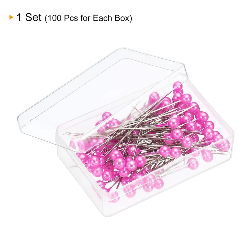 Pearlized Sewing Pins Set, Stainless Steel Ball Head Needle Straight Quilting Pin for Dressmaker Decorations