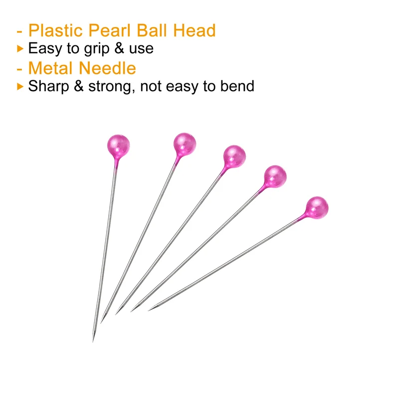 Pearlized Sewing Pins Set, Stainless Steel Ball Head Needle Straight Quilting Pin for Dressmaker Decorations