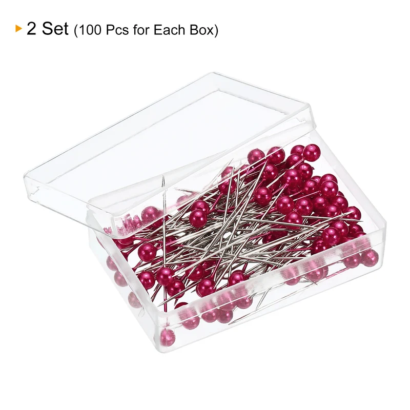 Pearlized Sewing Pins Set, Stainless Steel Ball Head Needle Straight Quilting Pin for Dressmaker Decorations