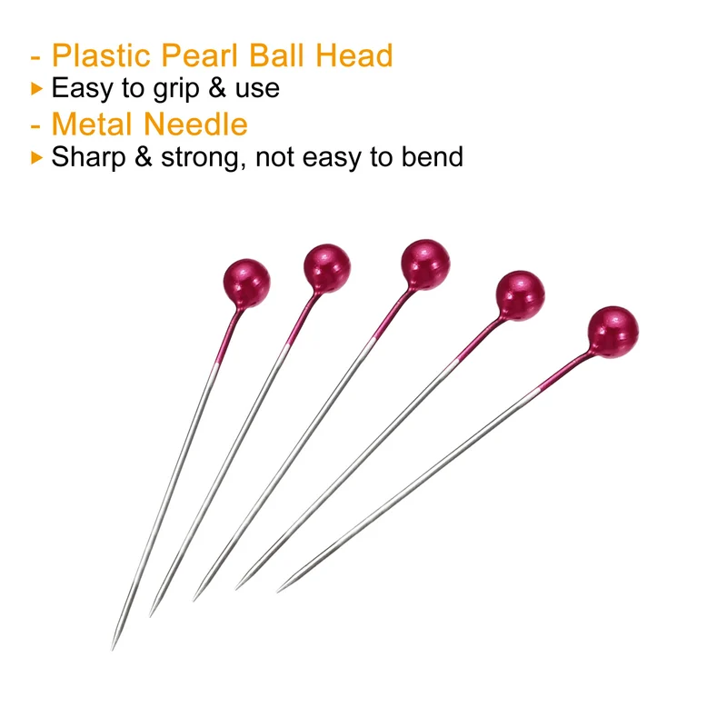 Pearlized Sewing Pins Set, Stainless Steel Ball Head Needle Straight Quilting Pin for Dressmaker Decorations
