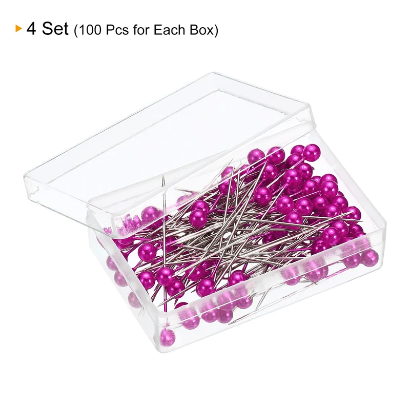 Pearlized Sewing Pins Set, Stainless Steel Ball Head Needle Straight Quilting Pin for Dressmaker Decorations