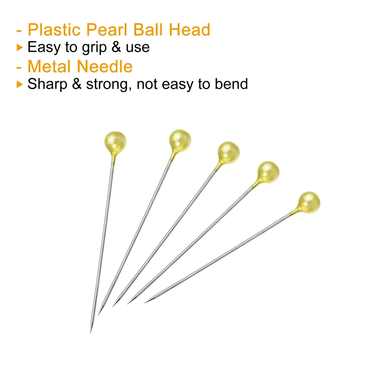 Pearlized Sewing Pins Set, Stainless Steel Ball Head Needle Straight Quilting Pin for Dressmaker Decorations
