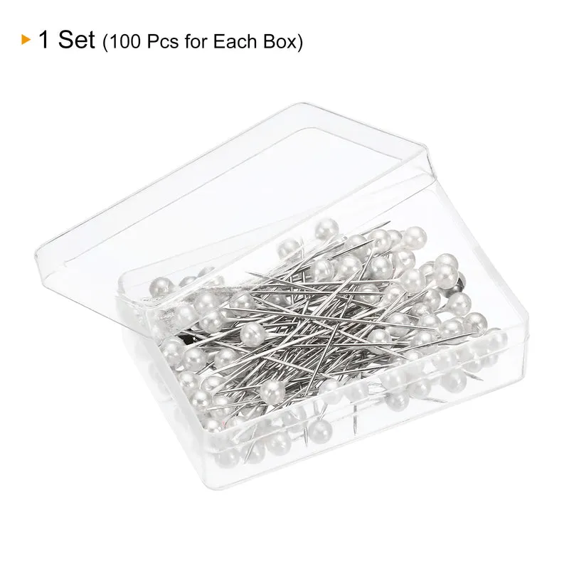 Pearlized Sewing Pins Set, Stainless Steel Ball Head Needle Straight Quilting Pin for Dressmaker Decorations