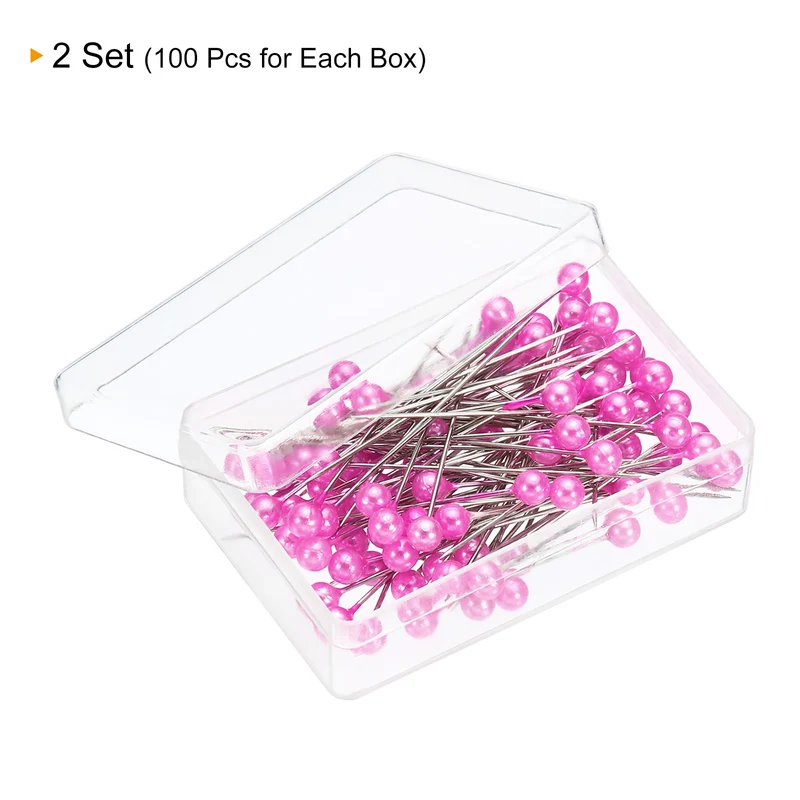 Pearlized Sewing Pins Set, Stainless Steel Ball Head Needle Straight Quilting Pin for Dressmaker Decorations